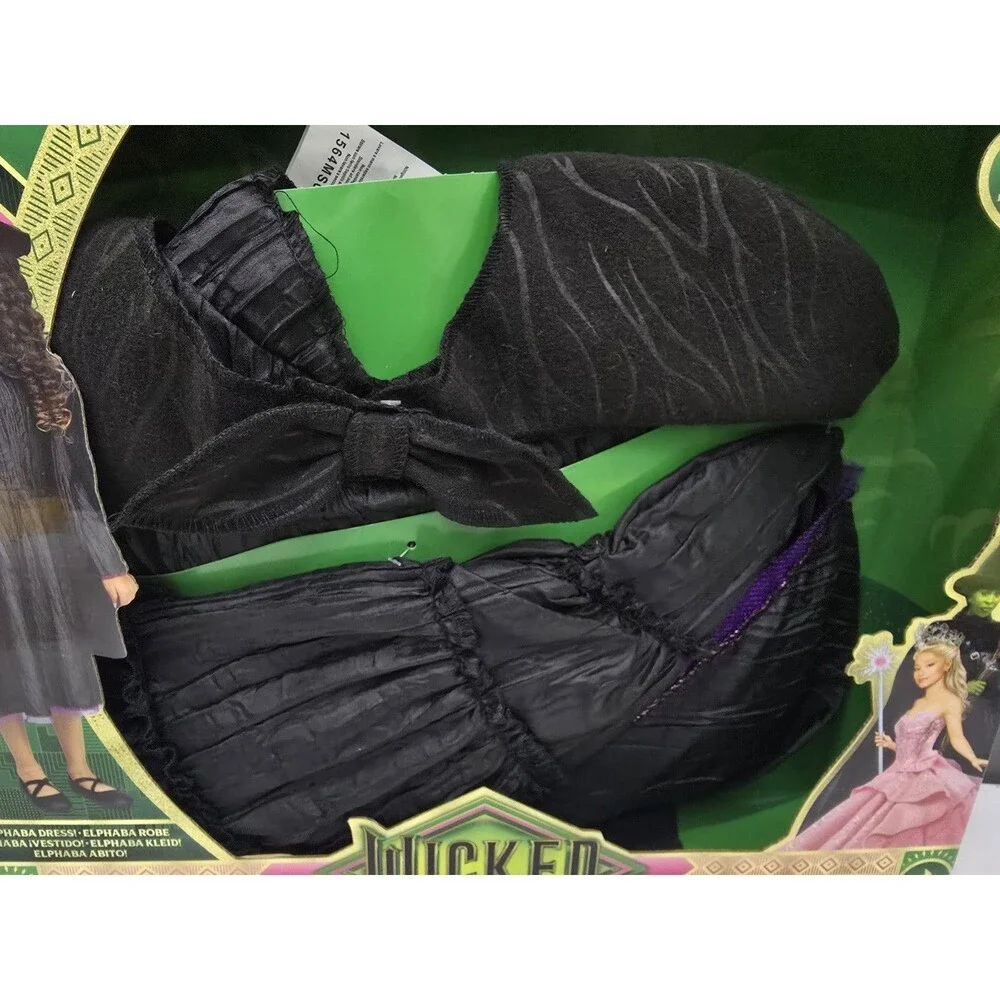Wicked Elphaba Black Defying Gravity Dress Up Set W/ Hat Size 4-6x Costume
